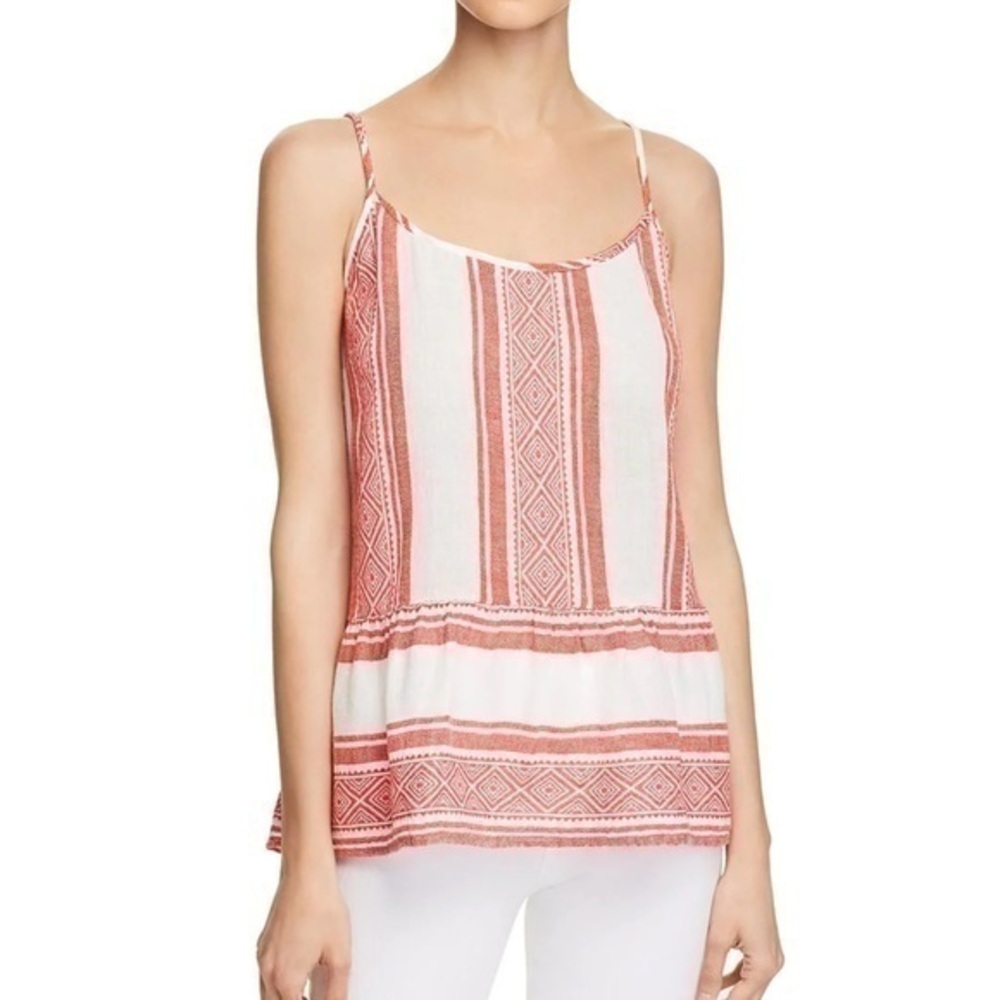 Anthropologie Velvet Peplum Scoop Neck Tank $108 MSRP NWT